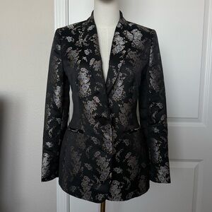 Lauren Ralph Lauren Dark Academia Floral single button fitted Blazer whimsigoth